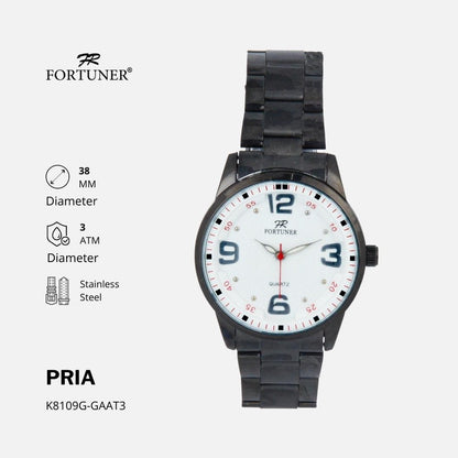 Fortuner Jam Tangan Analog Pria Water Resistant Rantai Dilbert