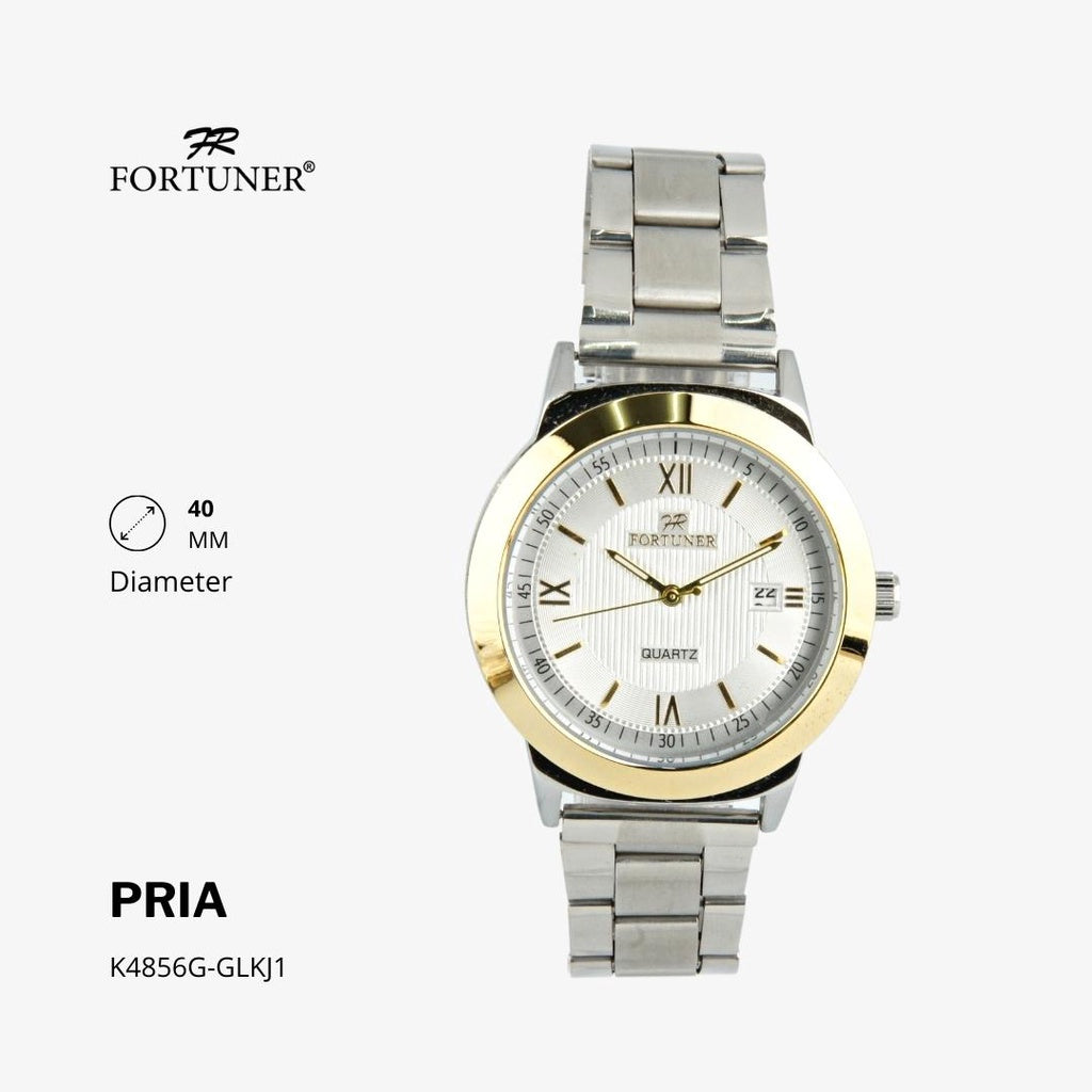 Fortuner Jam Tangan Analog Pria Water Resistant Rantai Hermie