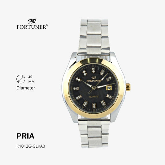 Fortuner Jam Tangan Fashion Analog Pria Water Resistant Rantai Hampton