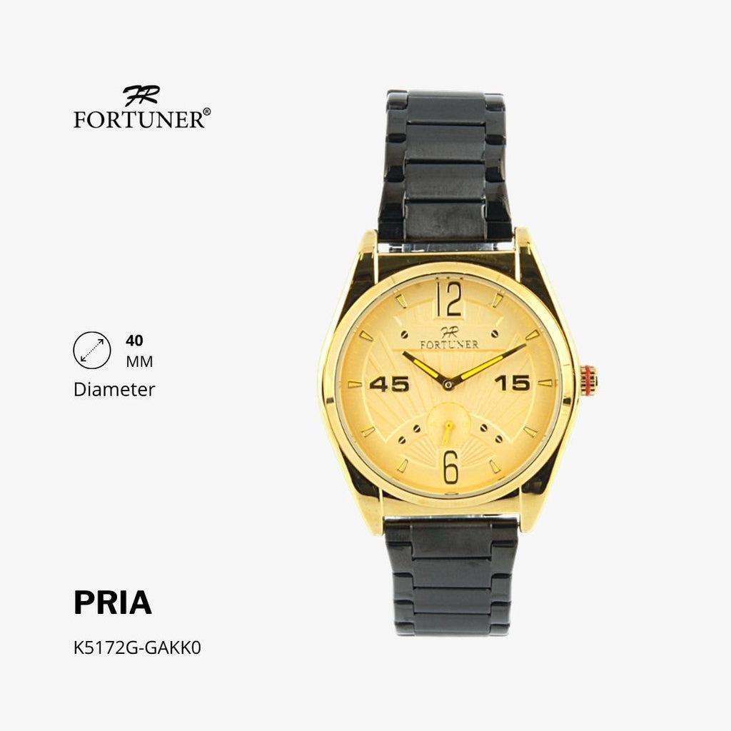 Fortuner Jam Tangan Fashion Water Resist Tahan Air Pria Analog Rantai Stainless Hektor