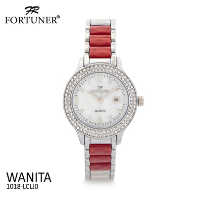 Fortuner Jam Tangan Wanita Analog Water Resistant Silver Aline