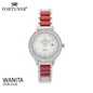 Fortuner Jam Tangan Wanita Analog Water Resistant Silver Aline