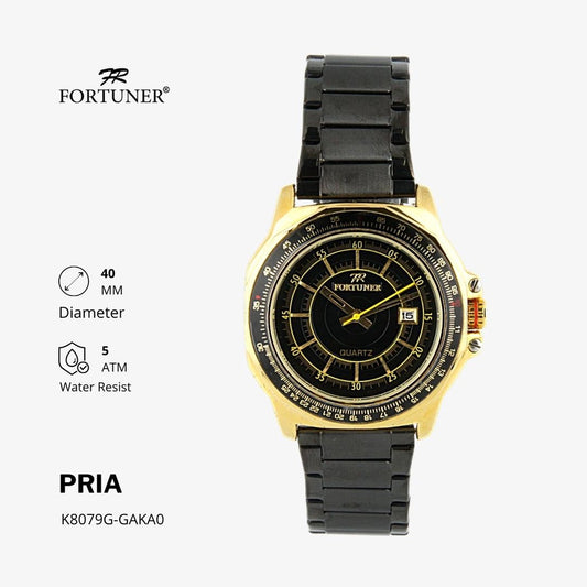 Fortuner Jam Tangan Water Resist Tahan Air Pria Analog Rantai Stainless Hamdi