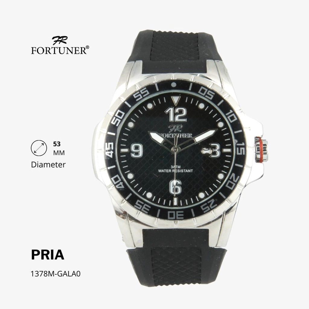 Fortuner Jam Tangan Pria Analog Water Resist Rubber Arthel