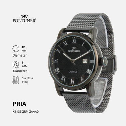 Fortuner Jam Tangan Pria Analog Strap Rantai Pasir Xaviero