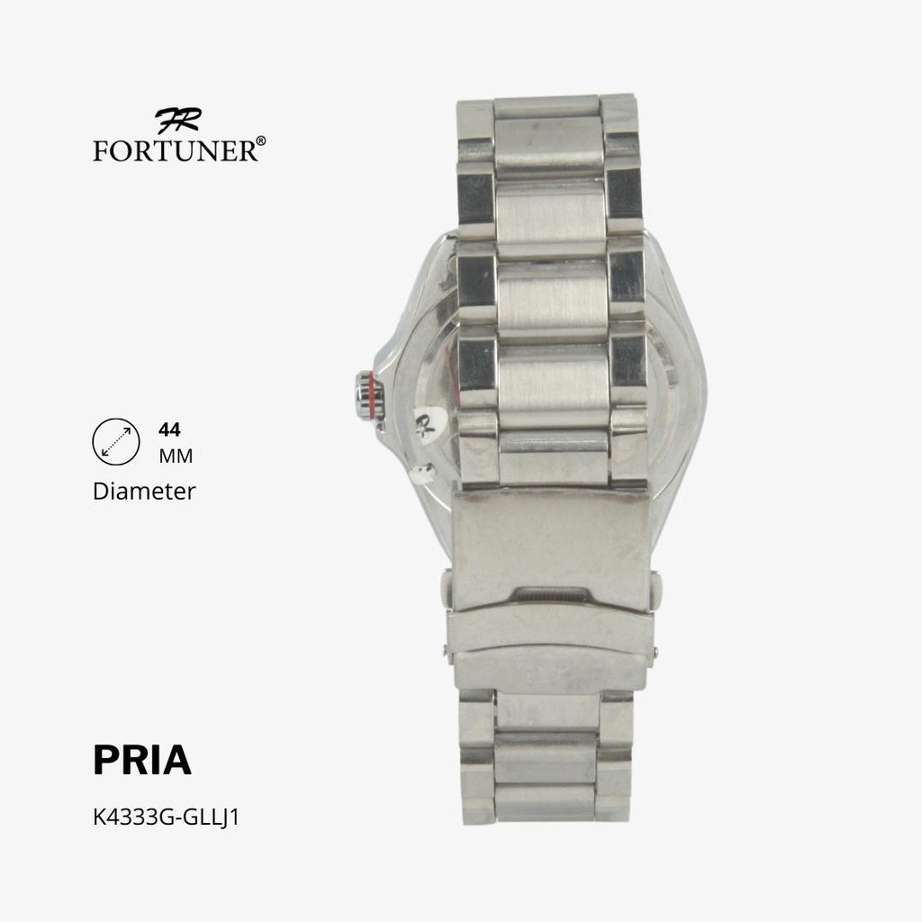 Fortuner Jam Tangan Fashion Pria Analog Water Resistant Rantai Stainless Harve