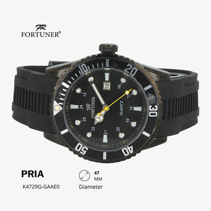 Fortuner Jam Tangan Analog Pria Water Resistant Rubber Haskel