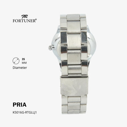 Fortuner Jam Tangan Analog Pria Water Resistant Silver Gold Hervey