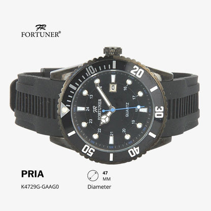 Fortuner Jam Tangan Analog Pria Water Resistant Rubber Haskel