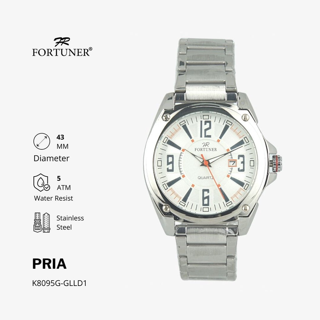 Fortuner Jam Tangan Analog Pria Water Resistant Rantai Huy