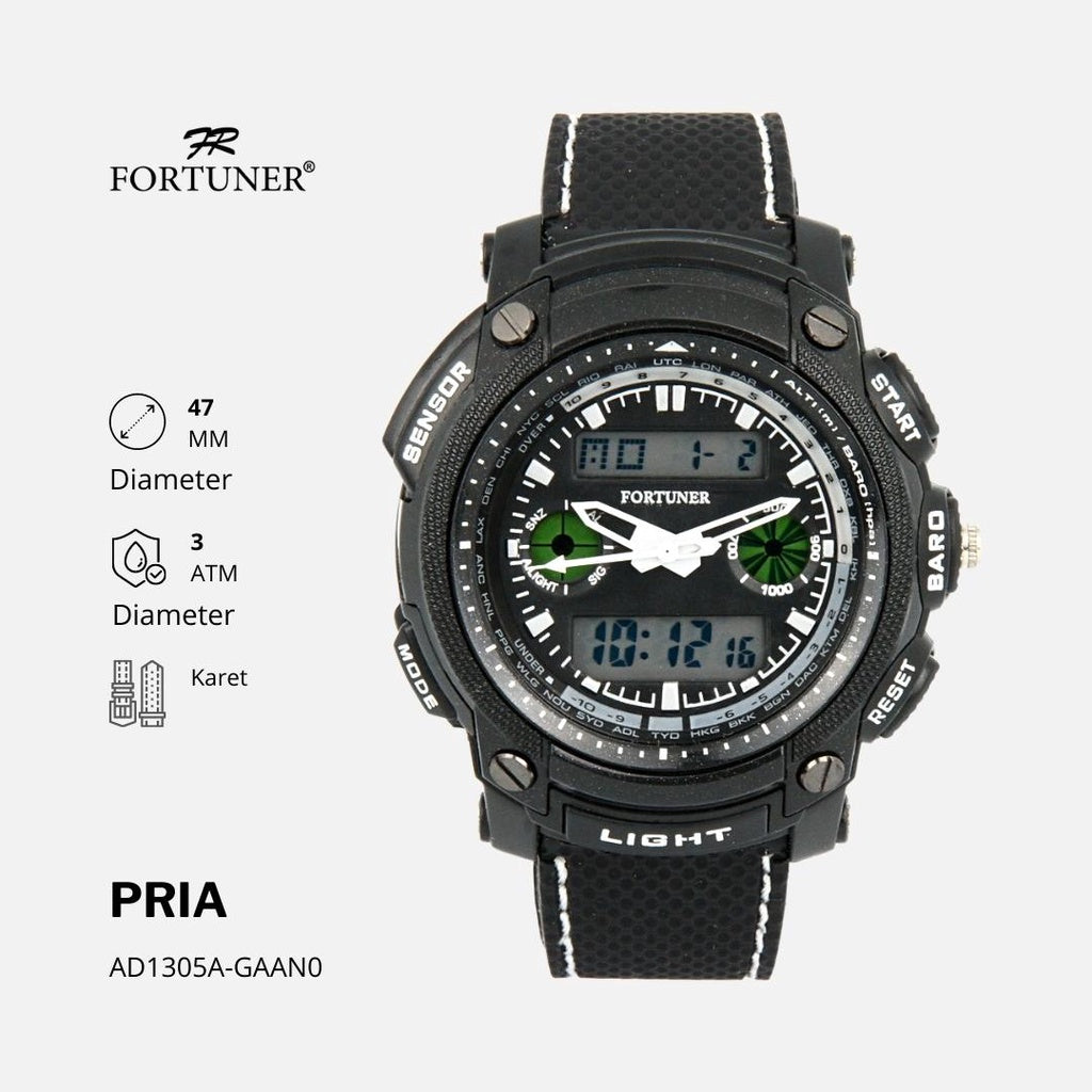 Fortuner Jam Tangan Pria Sport Digital-Analog Water Resist Rubber Ilario