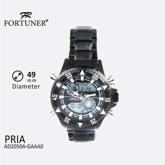 Fortuner Jam Tangan Digital Analog Pria Water Resistant DeLoran