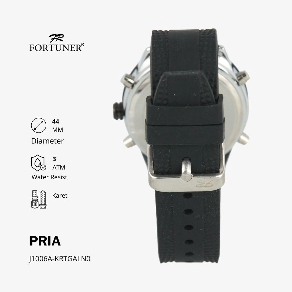 Fortuner Jam Tangan Pria Analog-Digital Water Resist Rubber Tillden