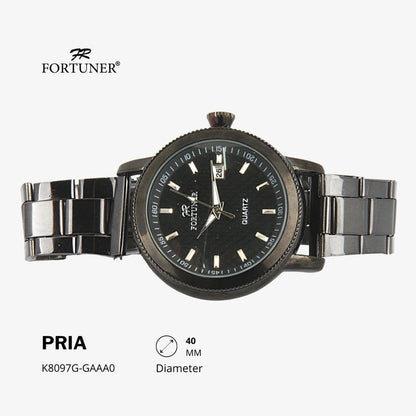 Fortuner Jam Tangan Analog Pria Water Resistant Rantai Hadriel