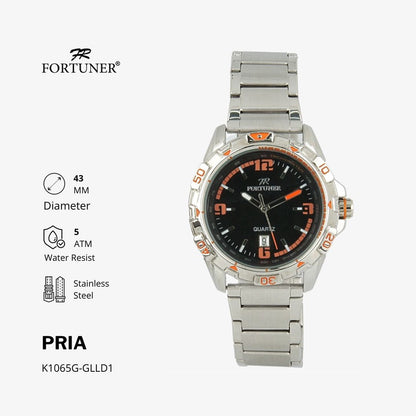 Fortuner Jam Tangan Analog Pria Water Resistant Rantai William