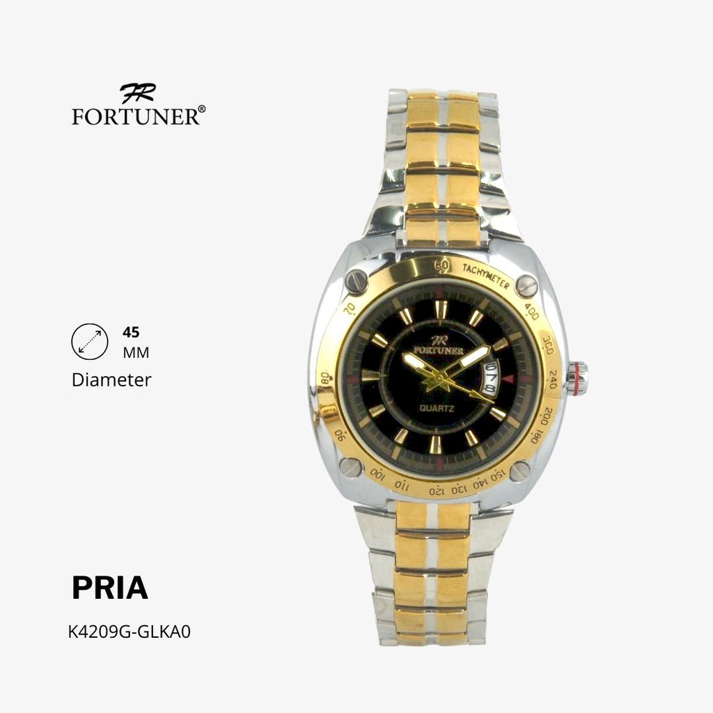 Fortuner Jam Tangan Fashion Pria Analog Water Resistant Rantai Stainless Deluxe Series Heywood