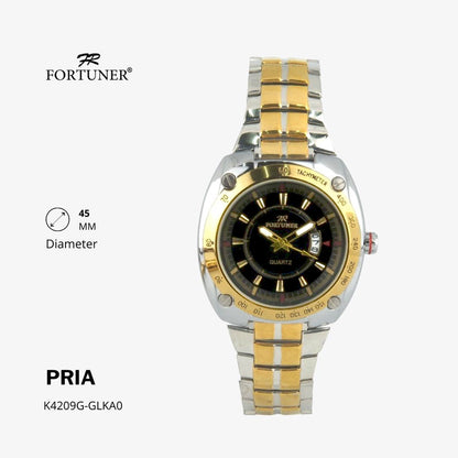 Fortuner Jam Tangan Fashion Pria Analog Water Resistant Rantai Stainless Deluxe Series Heywood