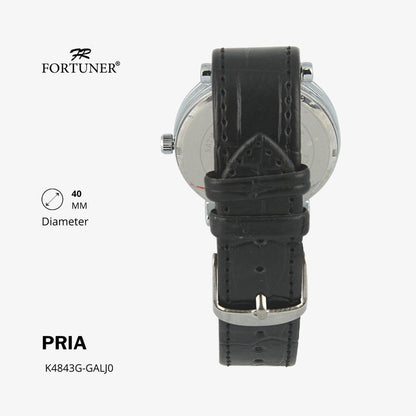 Fortuner Jam Tangan Classic Fashion Pria Analog Kulit Halvdan