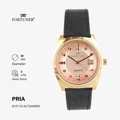 Fortuner Jam Tangan Analog Couple Kulit Water Resistant Ava