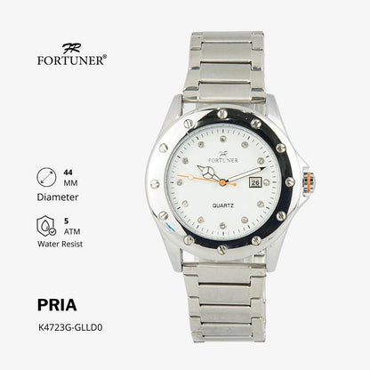 Fortuner Jam Tangan Analog Pria Water Resistant Rantai Howie