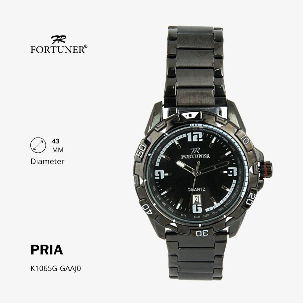 Fortuner Jam Tangan Analog Pria Water Resistant Rantai Harvie