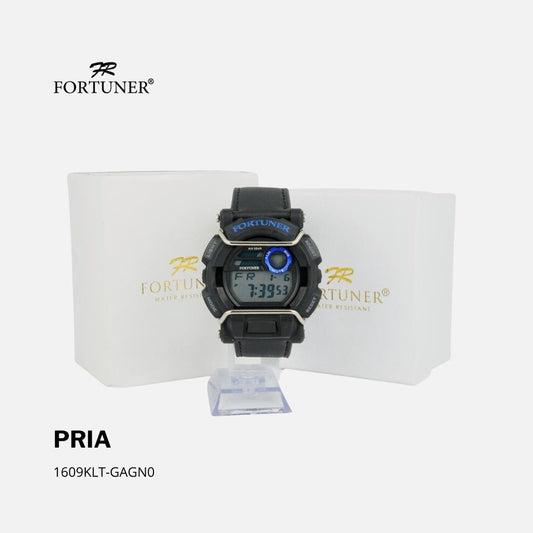 Fortuner Jam Tangan Pria Digtial Sport water Resist Kulit Blahoslav