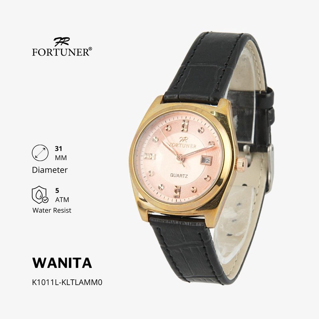 Fortuner Jam Tangan Analog Couple Kulit Water Resistant Ava