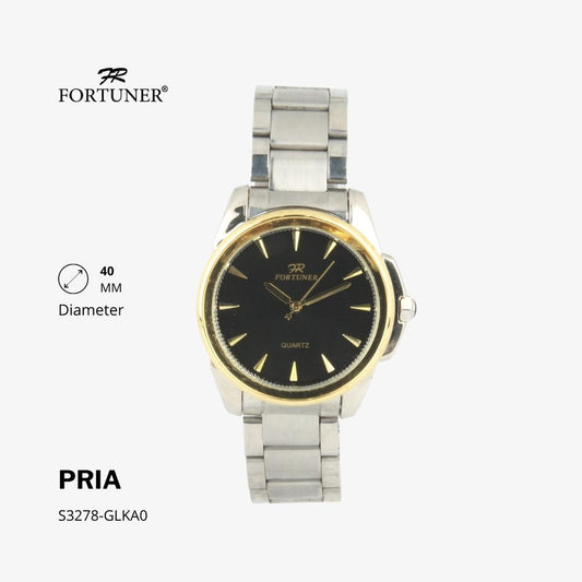 Fortuner Jam Tangan Analog Pria Water Resistant Rantai Halstead