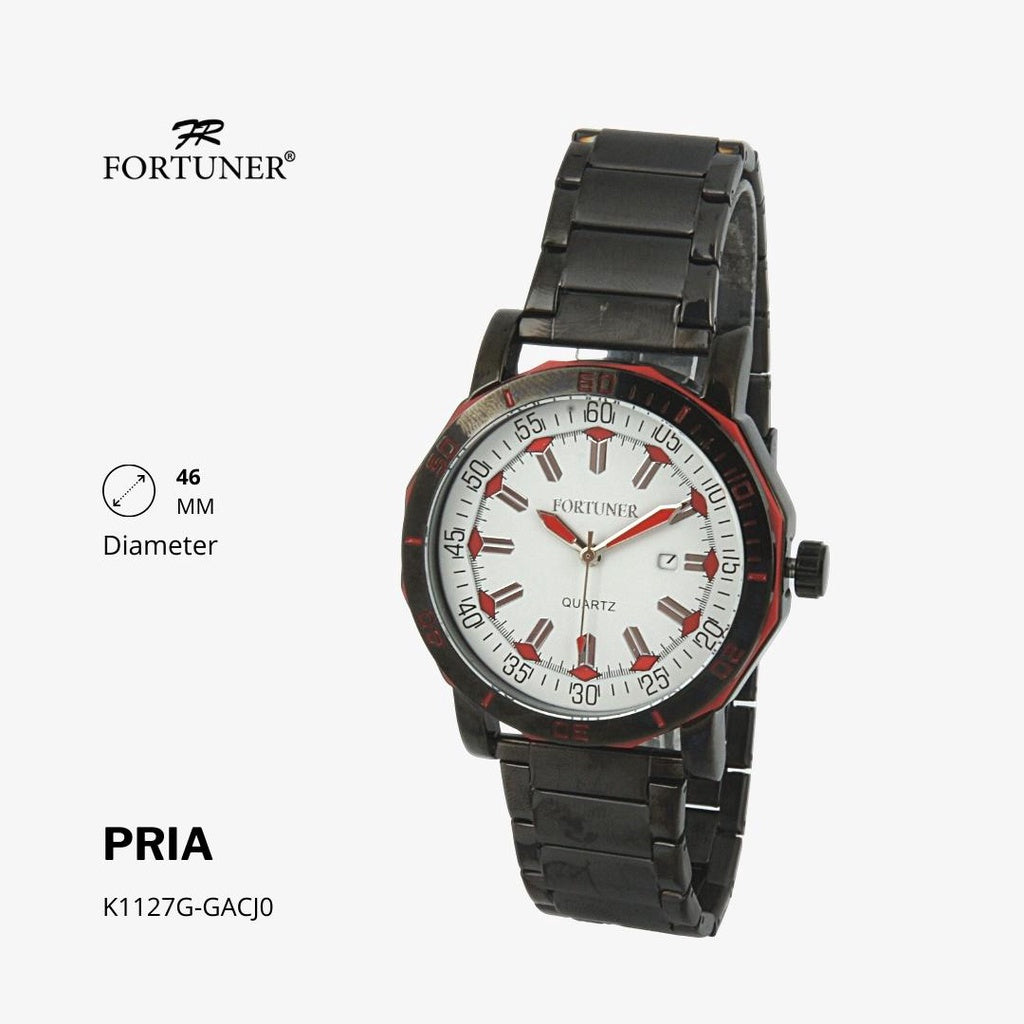 Fortuner Jam Tangan Analog Pria Water Resistant Rantai Hodge