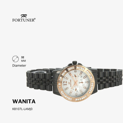 Fortuner Jam Tangan Wanita Analog Water Resist Tahan Air Rantai Stainless Ximena