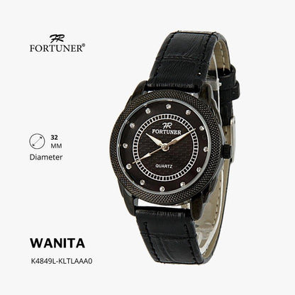 Fortuner Jam Tangan Fashion Wanita Analog Water Resist Kulit Yoela