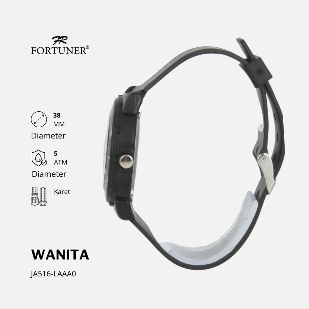 Fortuner Jam Tangan Analog Wanita Water Resistant Rubber Penelope