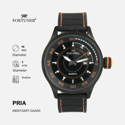 Fortuner Jam Tangan Pria Analog Sport Water Resistant Rubber Bialas