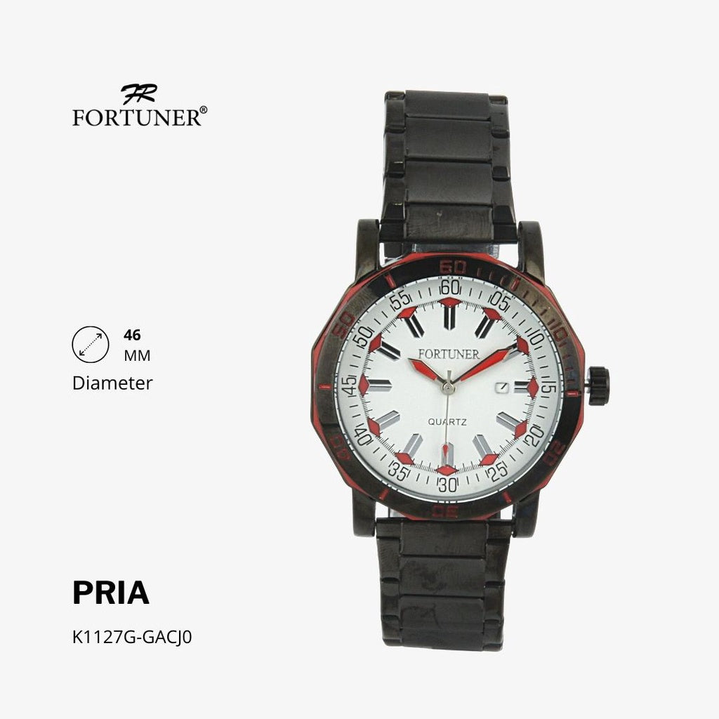 Fortuner Jam Tangan Analog Pria Water Resistant Rantai Hodge