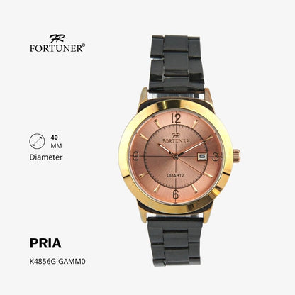 Fortuner Jam Tangan Fashion Classic Analog Pria Water Resistant Rantai Hyrum