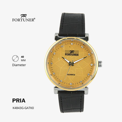 Fortuner Jam Tangan Classic Fashion Pria Analog Kulit Halvdan