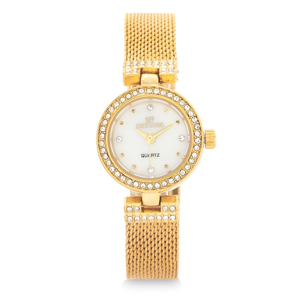 Fortuner Jam Tangan Analog Wanita Gold Water Resist Briza