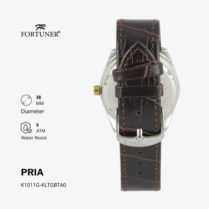 Fortuner Jam Tangan Analog Pria Kulit Water Resistant Hammill