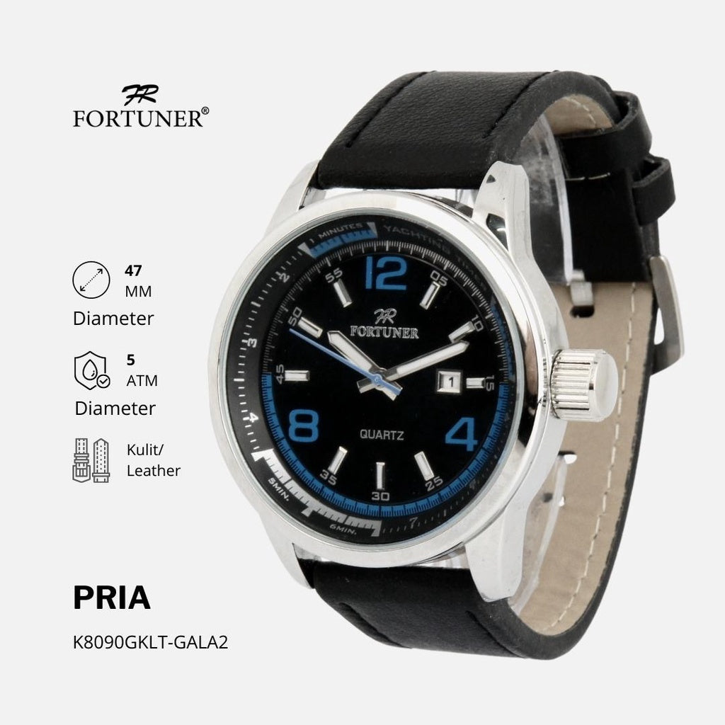 Fortuner Jam Tangan Strap Kulit Pria Original Bivian