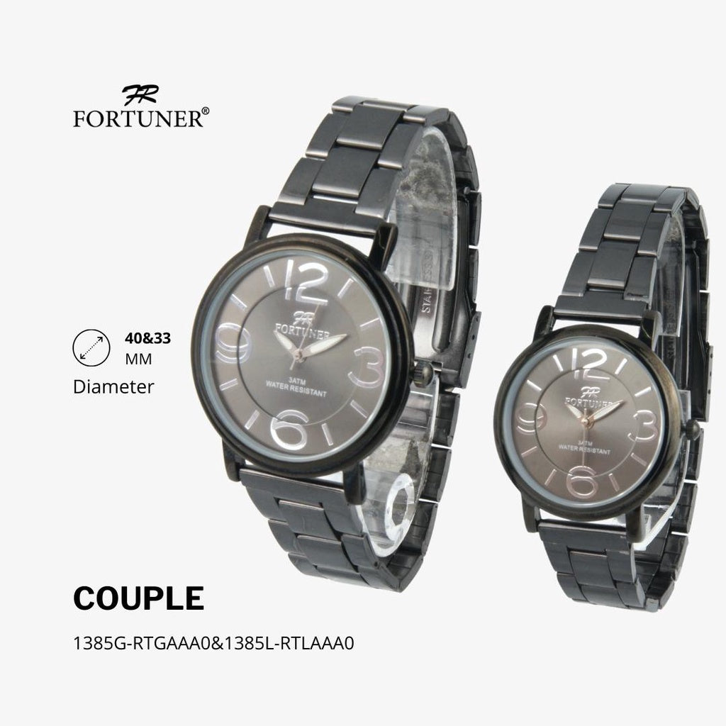 Fortuner Jam Tangan Couple Analog Pria Wanita Rantai Tyler