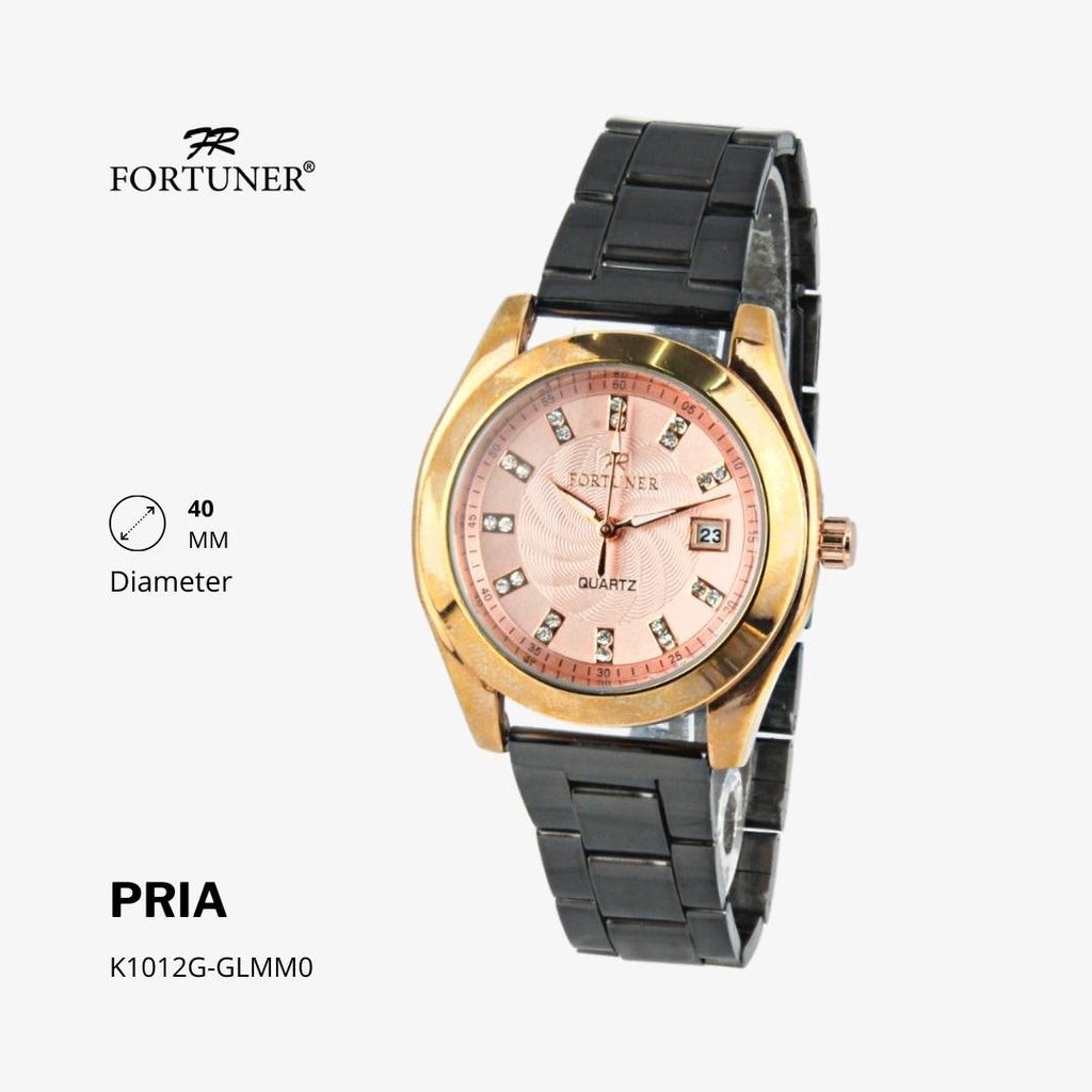 Fortuner Jam Tangan Fashion Analog Pria Water Resistant Rantai Hampton