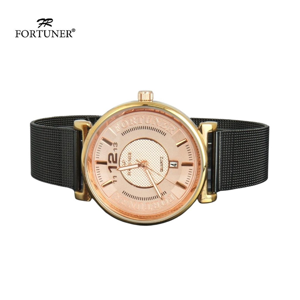 Fortuner Jam Tangan Pria Analog Fashion Water Resistant Milanese Bevvin