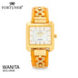 Fortuner Jam Tangan Analog Wanita Gold Water Resist Belle