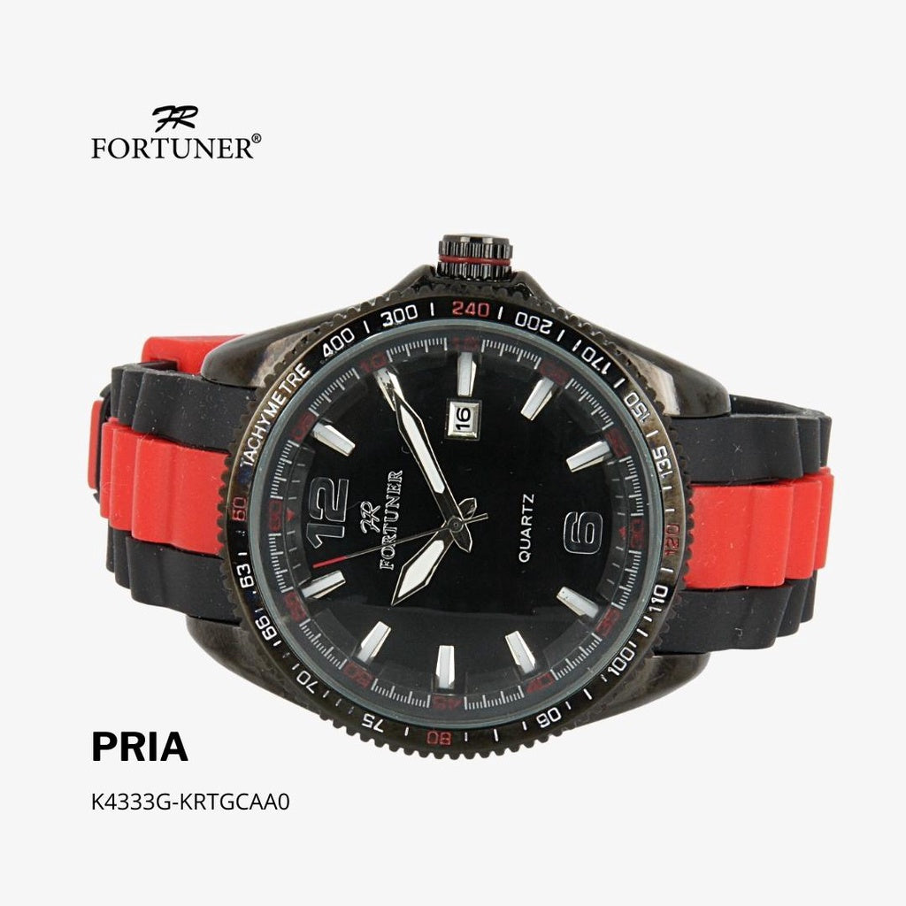 Fortuner Jam Tangan Analog Pria Water Resistant Rubber Wynstan