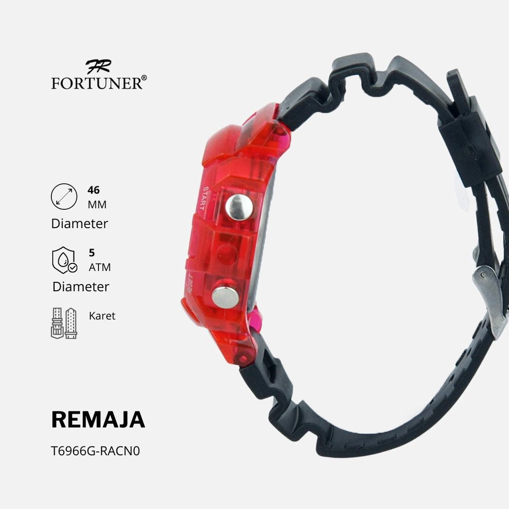 Fortuner Jam Tangan Sport Digital Remaja Anak Water Resist Rubber Jesse