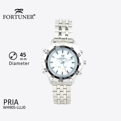 Fortuner Jam Tangan Analog LED Pria Water Resistant Fletcher