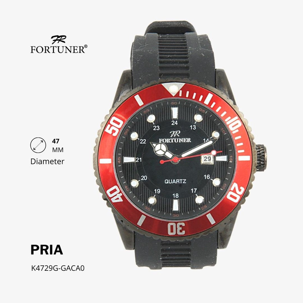 Fortuner Jam Tangan Analog Pria Water Resistant Rubber Haskel