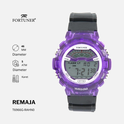 Fortuner Jam Tangan Sport Digital Remaja Anak Water Resist Rubber Jesse