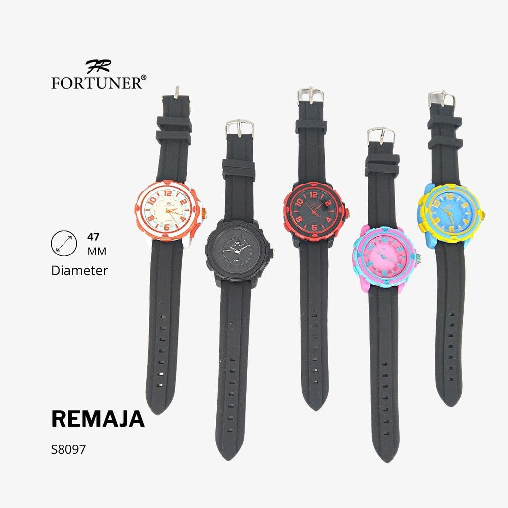 Fortuner Jam Tangan Analog Remaja Sport Water Resist Rubber Hirsch