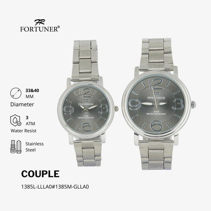 Fortuner Jam Tangan Couple Analog Pria Wanita Rantai Tyler